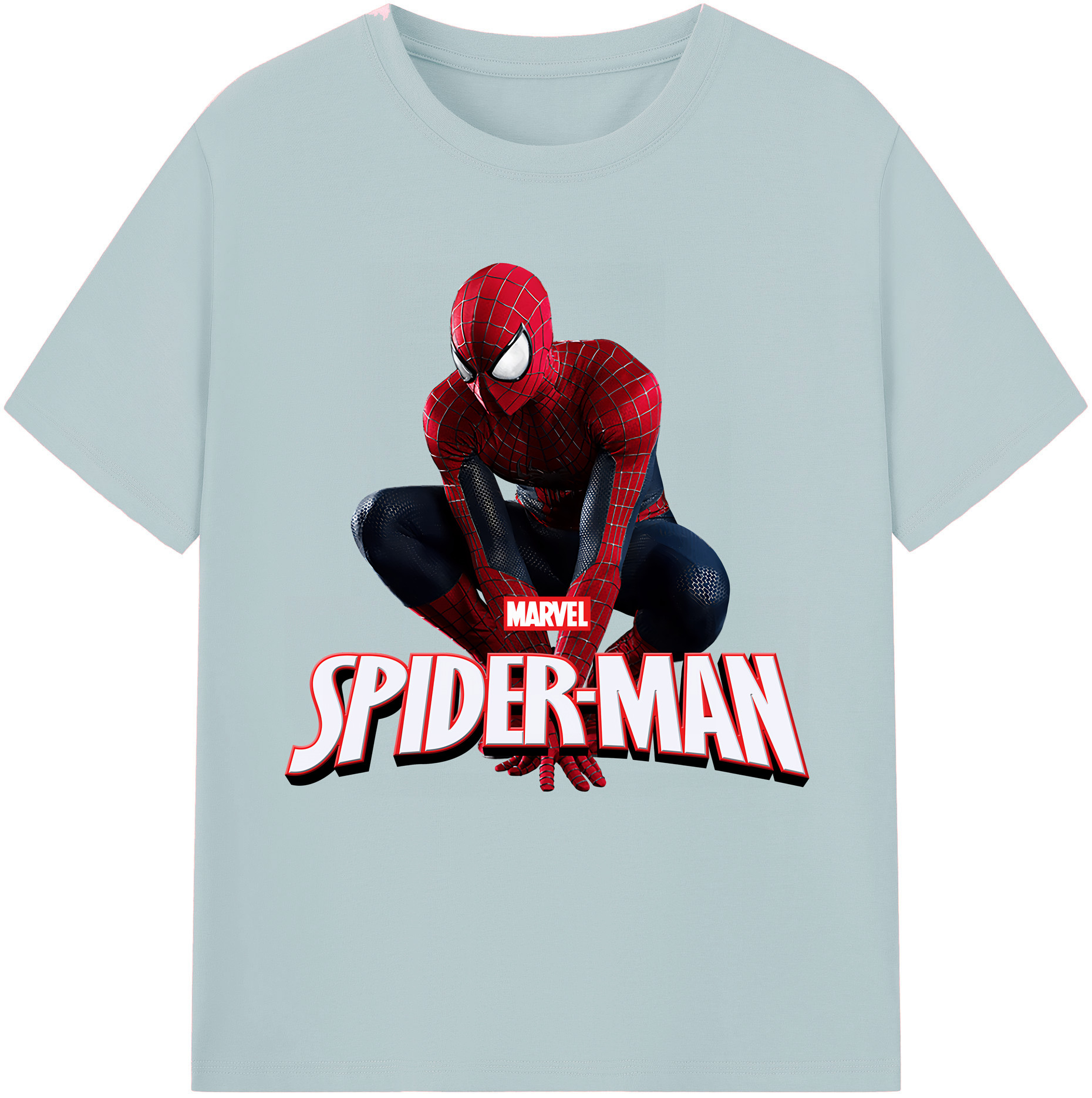 （画像用） Spider Man スパイダーマン 綿100％半袖Tシャツ（フロントプリント）